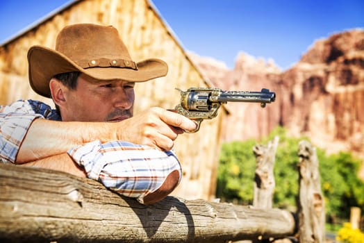 SOUTH WEST - A cowboy takes time to rest and reflect.