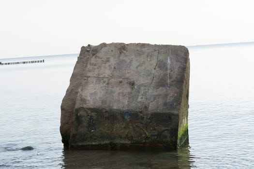 Coast bunker. Coast bunker from the WW2 in the Baltic Sea Fischland Darss Zingst, Germany.