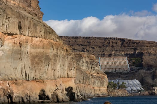 Barranco de Fataga on the Canary Island of Gran Canaria in summer