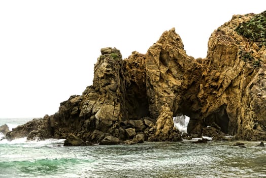 Pacific Ocean Big Sur California cloudy day