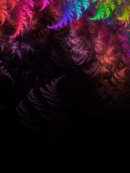 Abstract fractal art background, suggestive of leaf plants. Computer generated fractal illustration natural plants.