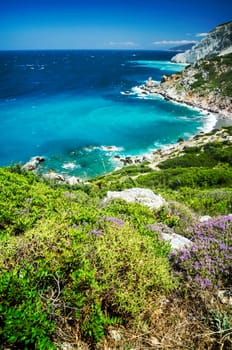 Beautiful landscape in Skiathos island, Greece.