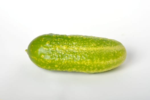Small cucumber on a white background