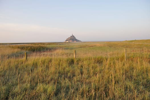 Mont Saint Michel and salt marshes
