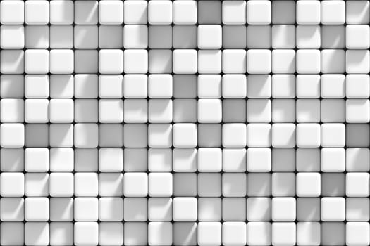 Abstract geometric background with ceramic cubes of various height. Seamless pattern.