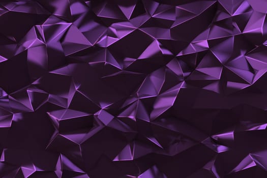 Abstract triangles low poly facet background, 3d render illustration