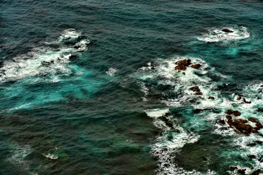 Pacific Ocean Big Sur California cloudy day
