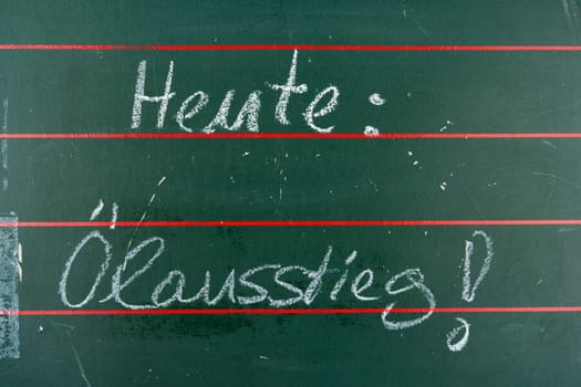 School board with note - Today what new