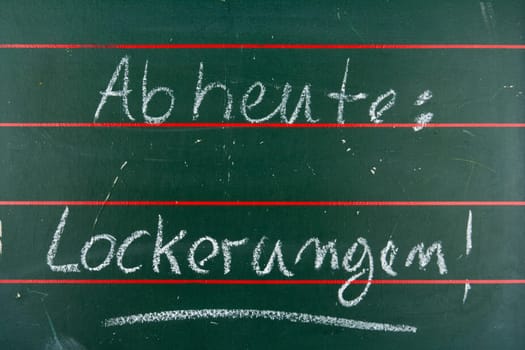 School board with note - Today what new