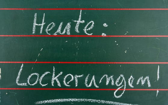 School board with note - Today what new