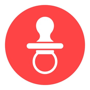Baby dummy teat isolated vector glyph icon. Graph symbol for children and newborn babies web site and apps design, logo, app, UI