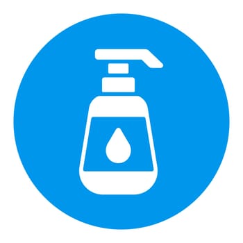 Nursery baby lotion bottle isolated vector glyph icon. Graph symbol for children and newborn babies web site and apps design, logo, app, UI
