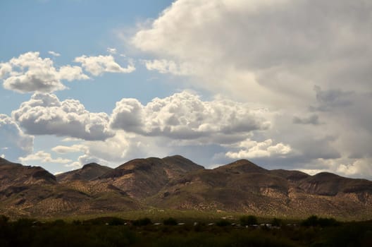 Mountain village in the Sonora desert in central Arizona USA