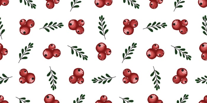 delicate pattern for textiles. Red berries seamless pattern. childrens. Forest berries on a white background.