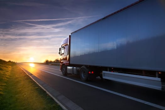 Truck on the road