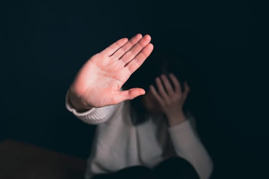 Women violence and abused concept. Stop domestic violence against women and human trafficking.
