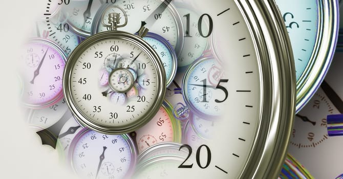 Droste effect background. Abstract design for concepts related to time, deadline and business.