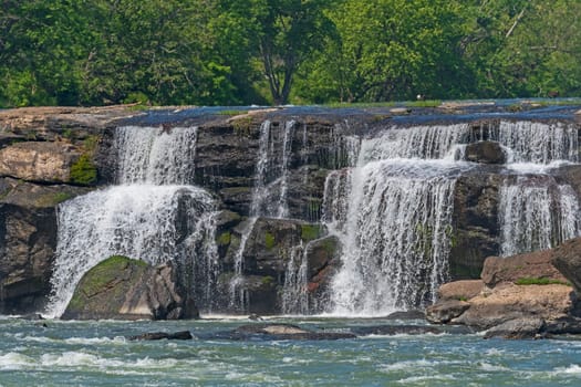 Water Flowing Over the Sandstone at Sandstone Falls on the New River in West Virginia