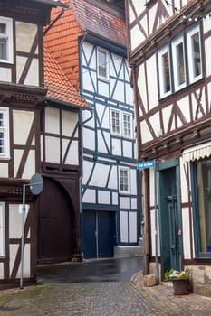 picturesque houses in Bad Sooden-Allendorf in the Werra Valley in Germany, Hessen