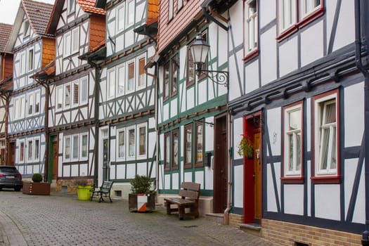 picturesque houses in Bad Sooden-Allendorf in the Werra Valley in Germany, Hessen