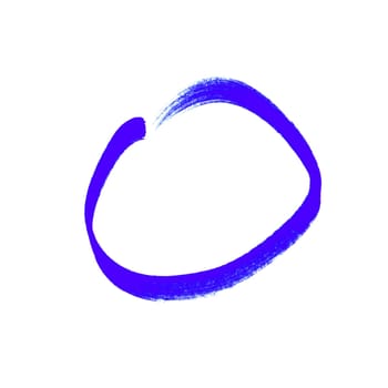 Fast painted sketch of blue circle