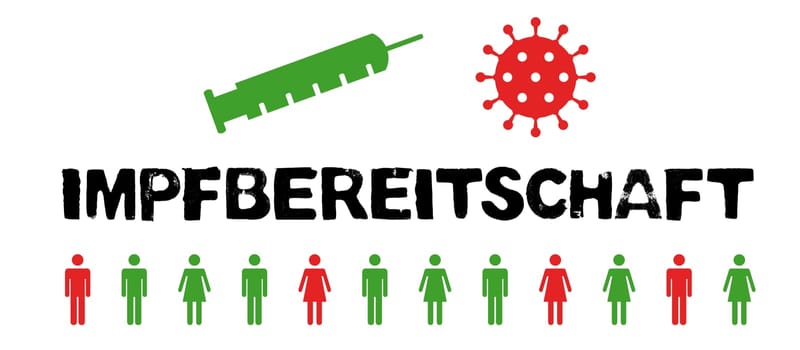 Vaccination Readiness - German text with syringe and virus icon