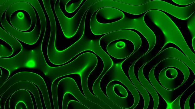 3D illustration rows of colorful stripes rippling
