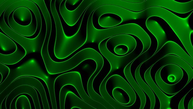 3D illustration rows of colorful stripes rippling