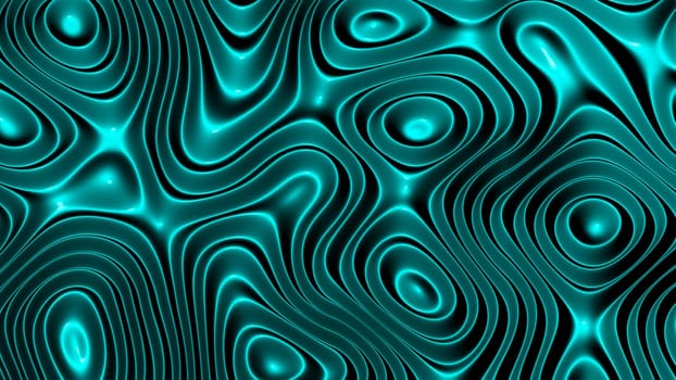 3D illustration rows of colorful stripes rippling