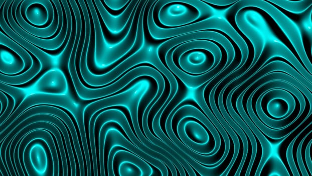 3D illustration rows of colorful stripes rippling
