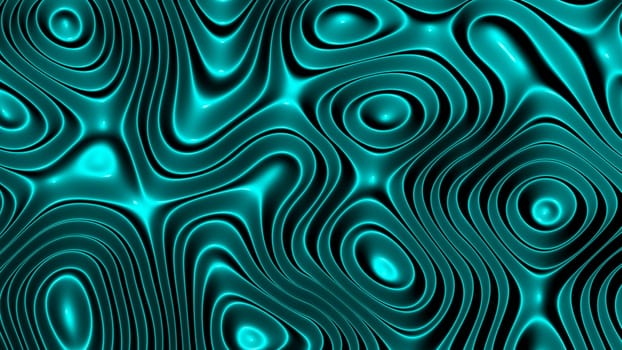 3D illustration rows of colorful stripes rippling