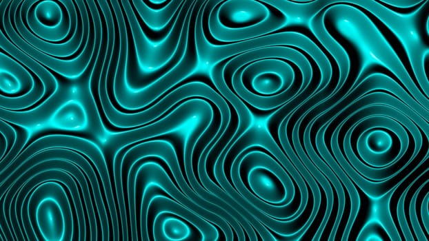 3D illustration rows of colorful stripes rippling