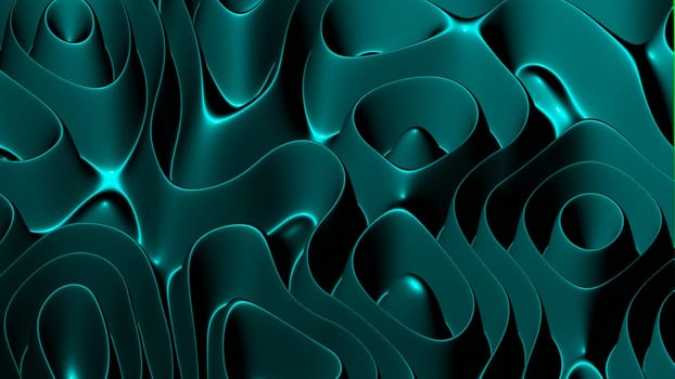 3D illustration rows of colorful stripes rippling