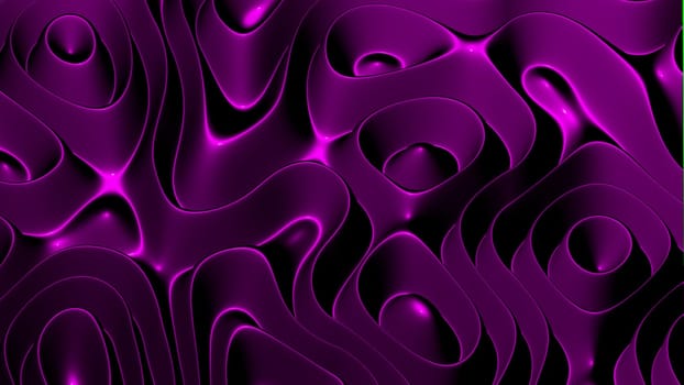 3D illustration rows of colorful stripes rippling