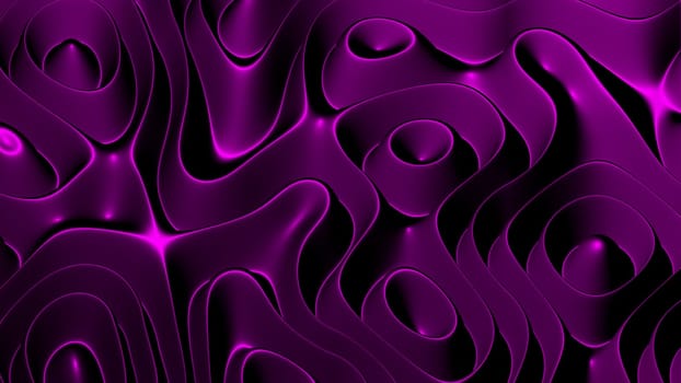 3D illustration rows of colorful stripes rippling