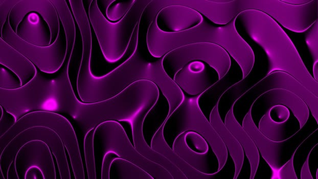 3D illustration rows of colorful stripes rippling