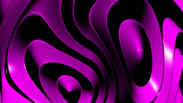 3D illustration rows of colorful stripes rippling