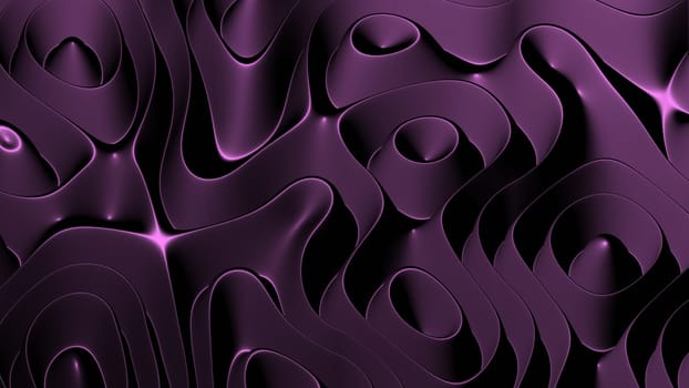 3D illustration rows of colorful stripes rippling