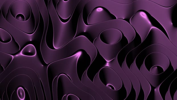 3D illustration rows of colorful stripes rippling