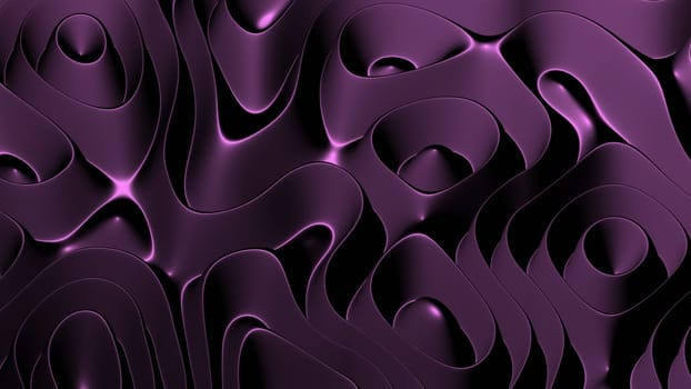 3D illustration rows of colorful stripes rippling