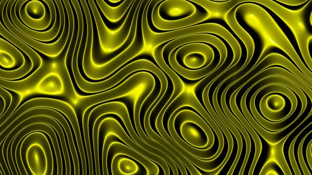 3D illustration rows of colorful stripes rippling