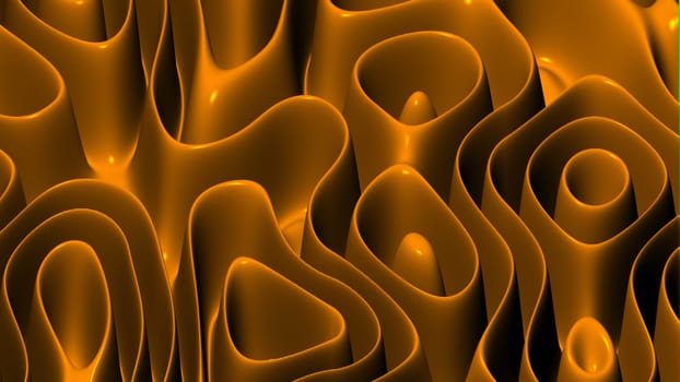 3D illustration rows of colorful stripes rippling