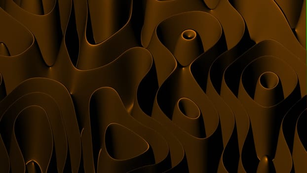 3D illustration rows of colorful stripes rippling
