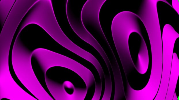 3D illustration rows of colorful stripes rippling