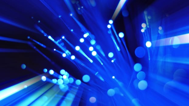 Close up of fiber optics