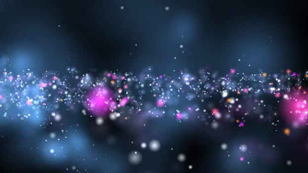 illustration of  Of Colorful Circles Bokeh and dust particles Background