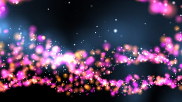 illustration of  Of Colorful Circles Bokeh and dust particles Background