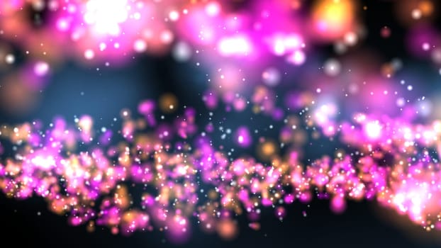 illustration of  Of Colorful Circles Bokeh and dust particles Background