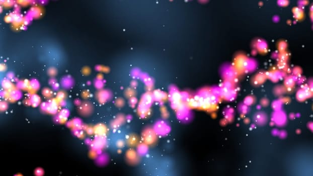 illustration of  Of Colorful Circles Bokeh and dust particles Background