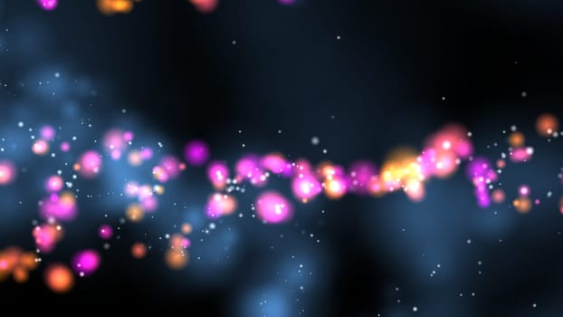 illustration of  Of Colorful Circles Bokeh and dust particles Background